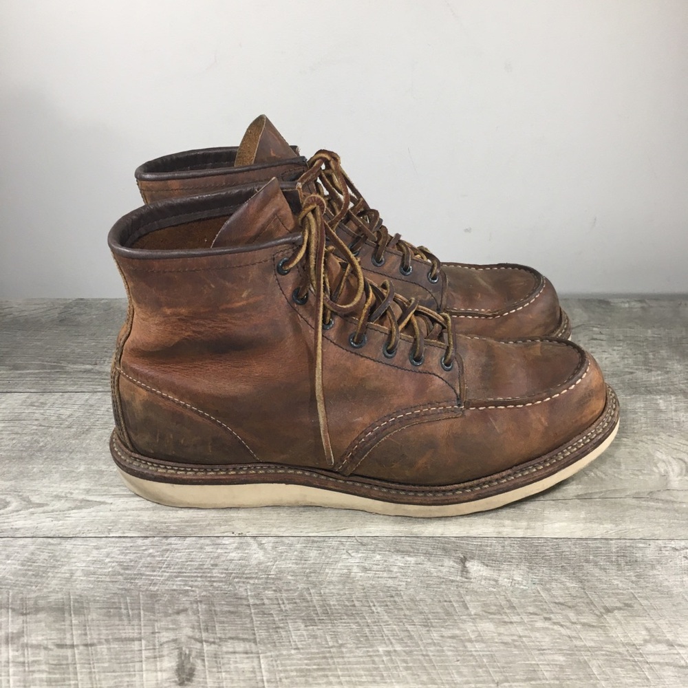 Red Wing Heritage 1907 Classic Moc Toe Leather Work Traction Tred Mens Boots 13